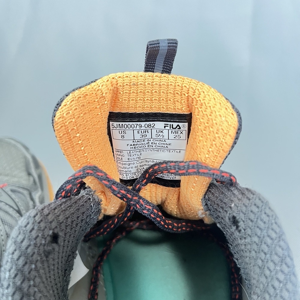 Fila Women's All Terrain Hiking Shoes Gray Orange Red Black US 8 5JM00079-082 - Picture 3 of 5